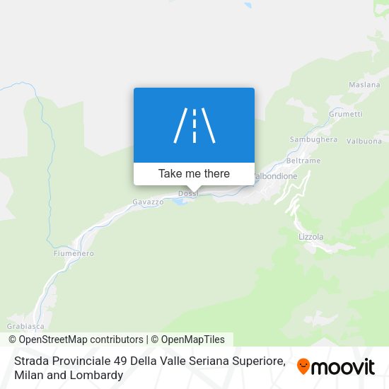 Strada Provinciale 49 Della Valle Seriana Superiore map