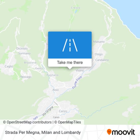 Strada Per Megna map