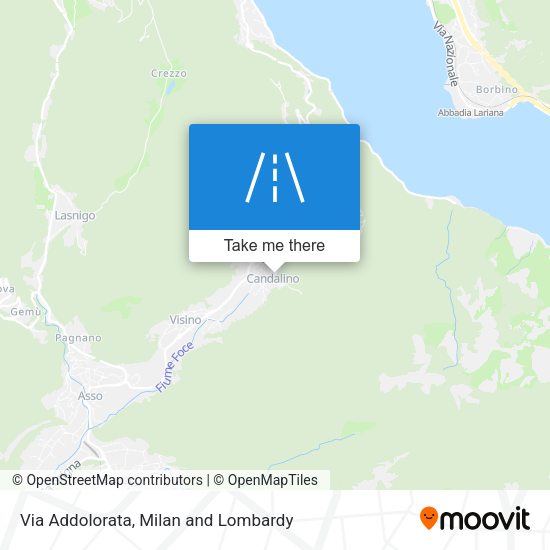 Via Addolorata map