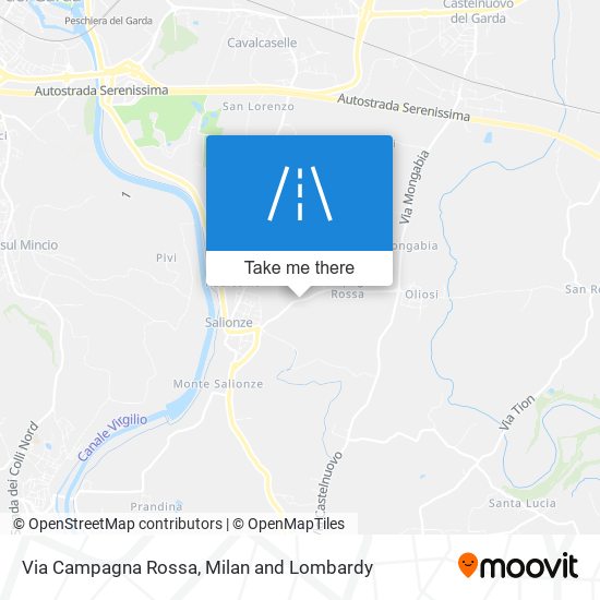 Via Campagna Rossa map
