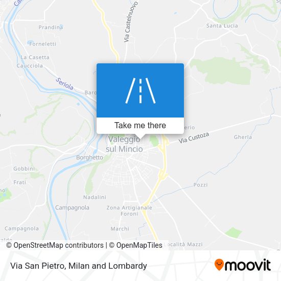 Via San Pietro map