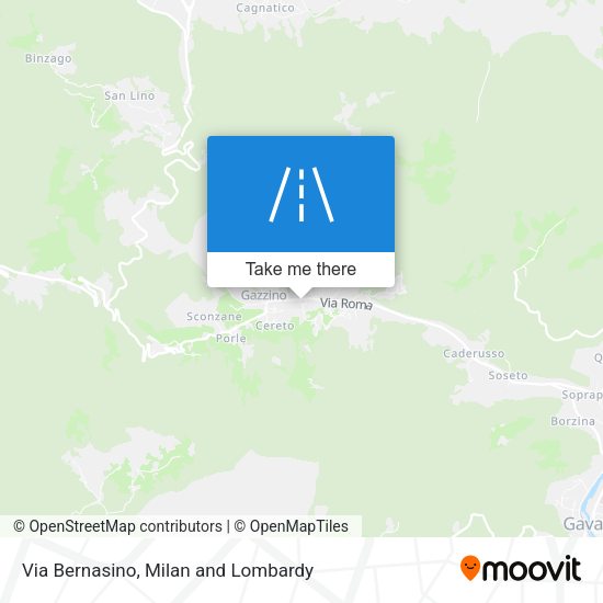 Via Bernasino map