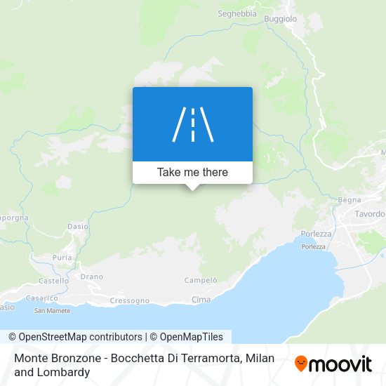 Monte Bronzone - Bocchetta Di Terramorta map