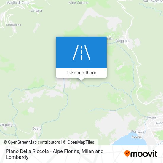 Piano Della Riccola - Alpe Fiorina map