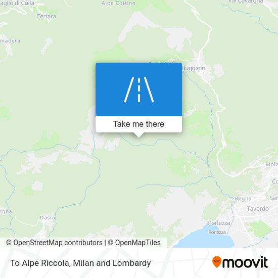 To Alpe Riccola map