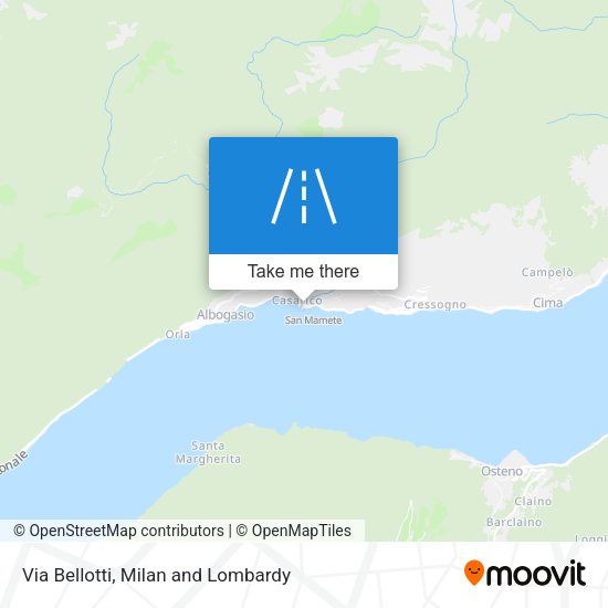 Via Bellotti map