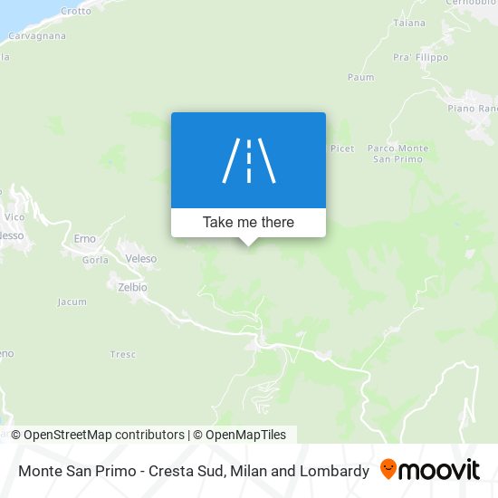 Monte San Primo - Cresta Sud map