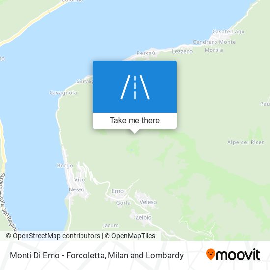 Monti Di Erno - Forcoletta map