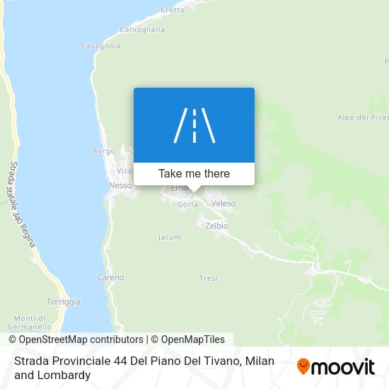 Strada Provinciale 44 Del Piano Del Tivano map