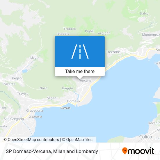 SP Domaso-Vercana map