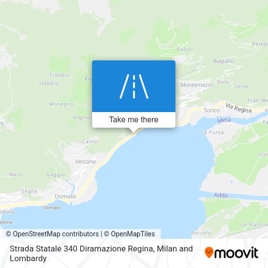Strada Statale 340 Diramazione Regina map