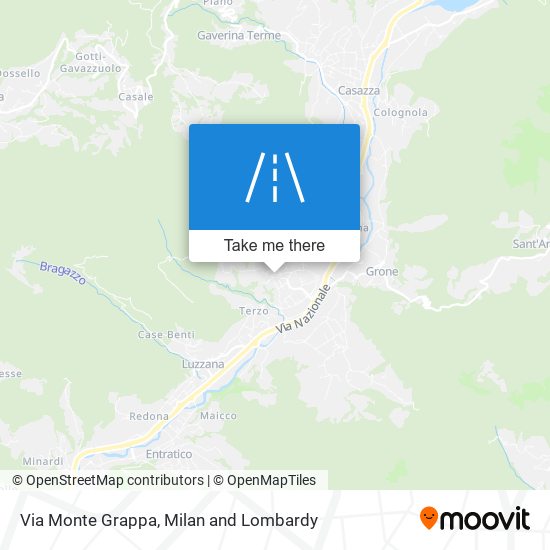 Via Monte Grappa map