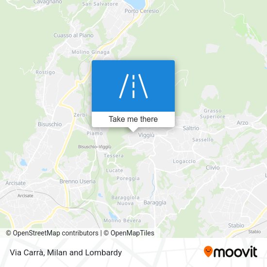 Via Carrà map