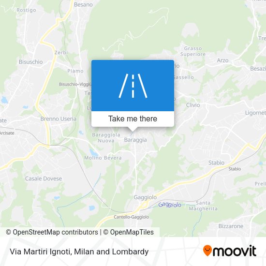 Via Martiri Ignoti map