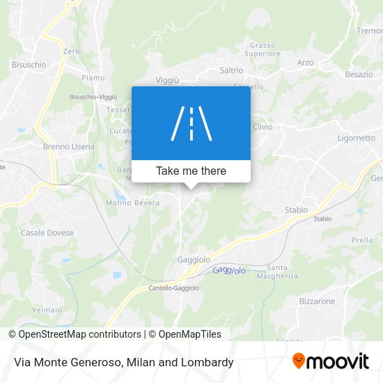 Via Monte Generoso map