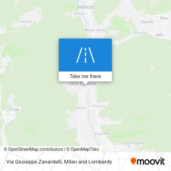 Via Giuseppe Zanardelli map