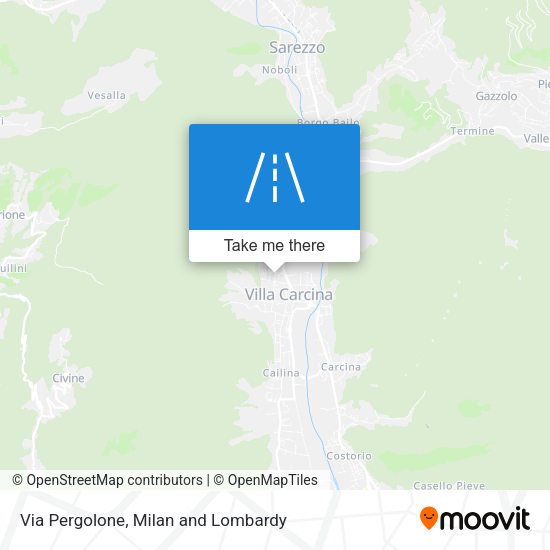 Via Pergolone map