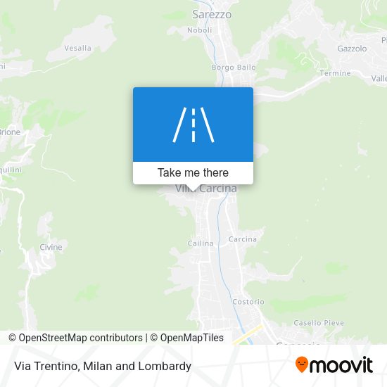 Via Trentino map
