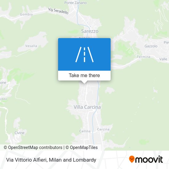 Via Vittorio Alfieri map