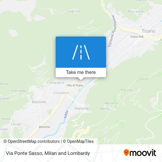 Via Ponte Sasso map