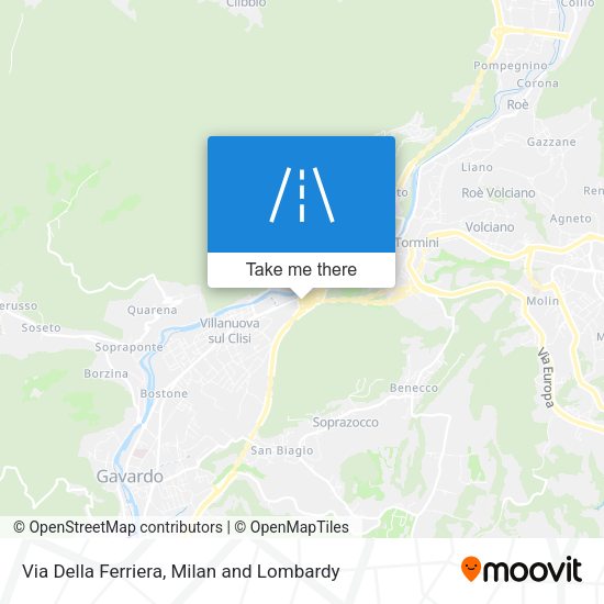 Via Della Ferriera map