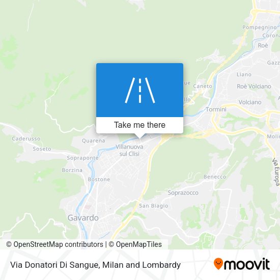 Via Donatori Di Sangue map
