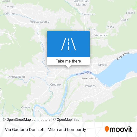 Via Gaetano Donizetti map