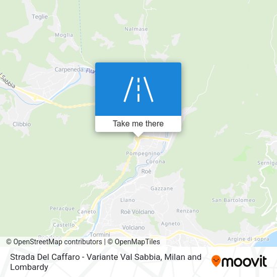 Strada Del Caffaro - Variante Val Sabbia map