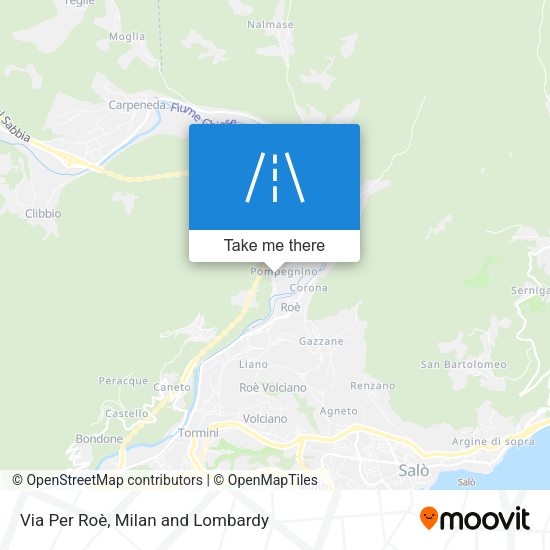 Via Per Roè map