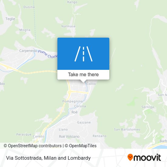 Via Sottostrada map