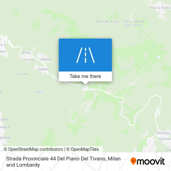 Strada Provinciale 44 Del Piano Del Tivano map