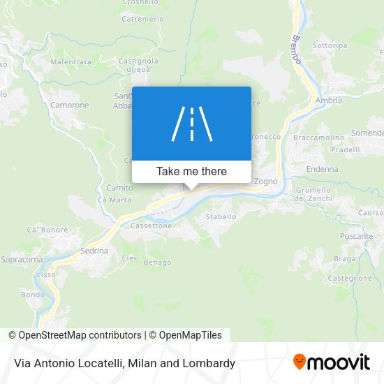 Via Antonio Locatelli map