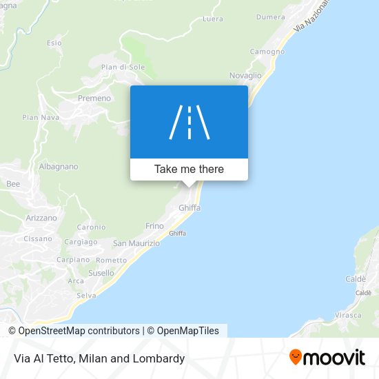 Via Al Tetto map