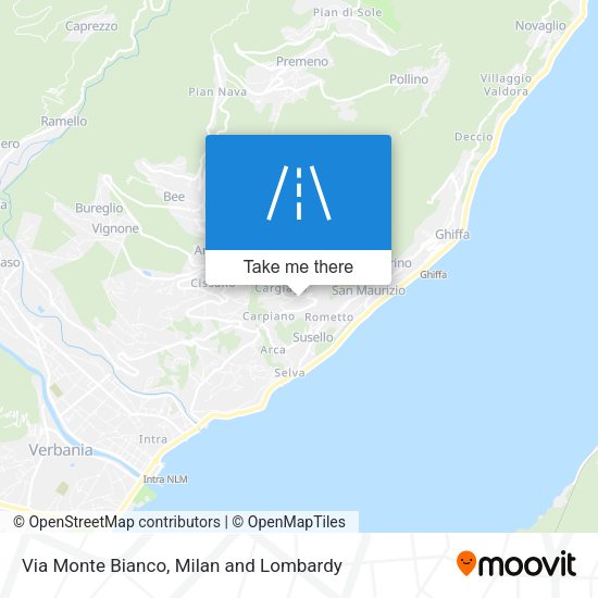 Via Monte Bianco map