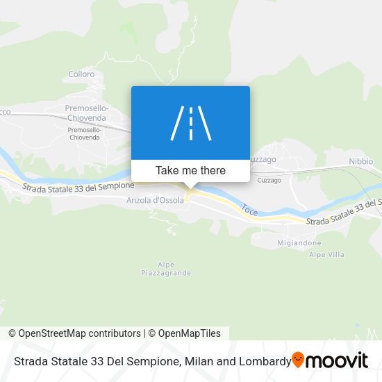 Strada Statale 33 Del Sempione map