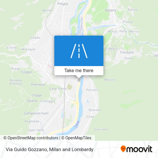 Via Guido Gozzano map