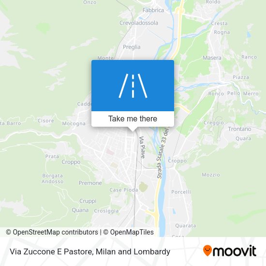 Via Zuccone E Pastore map