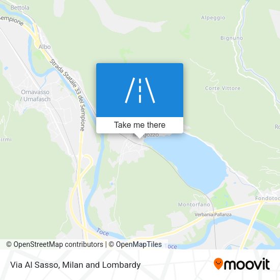 Via Al Sasso map