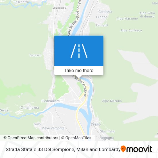 Strada Statale 33 Del Sempione map