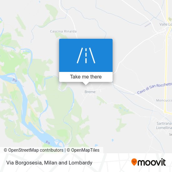 Via Borgosesia map