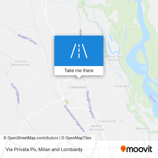 Via Privata Po map