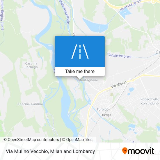 Via Mulino Vecchio map