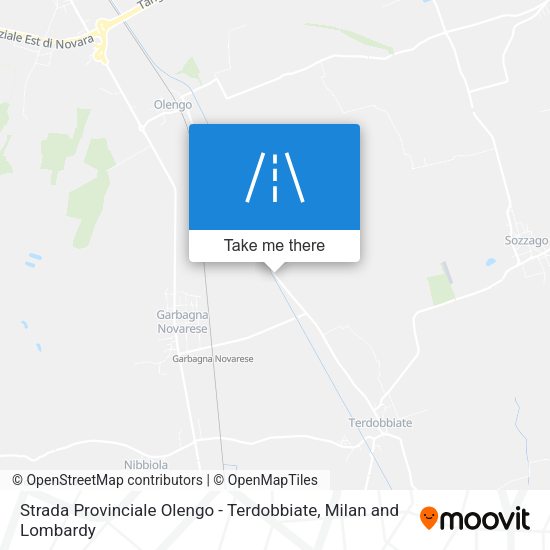 Strada Provinciale Olengo - Terdobbiate map