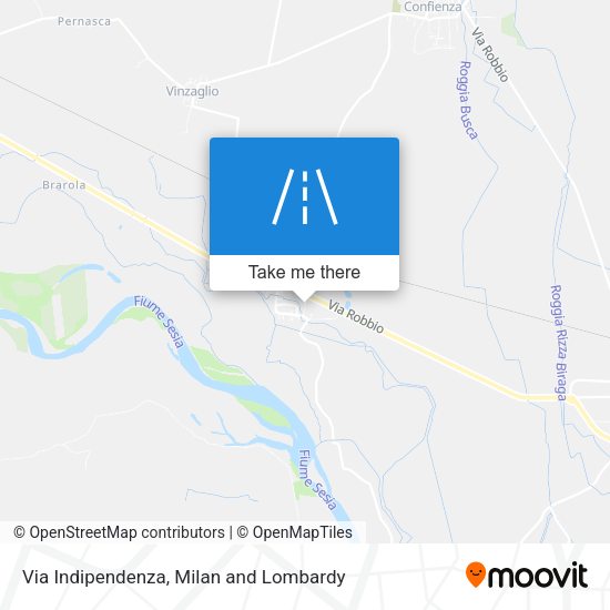 Via Indipendenza map