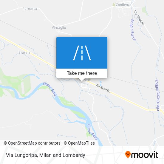 Via Lungoripa map