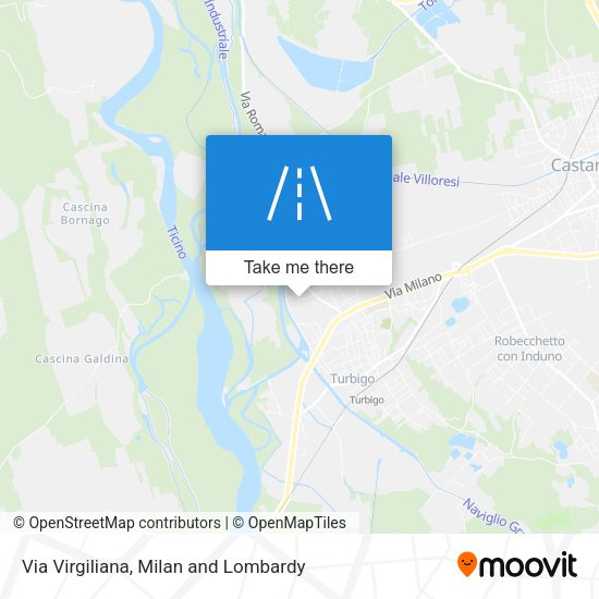 Via Virgiliana map