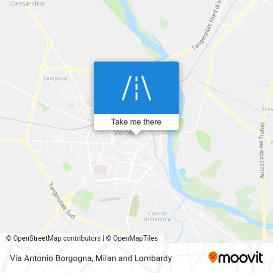 Via Antonio Borgogna map