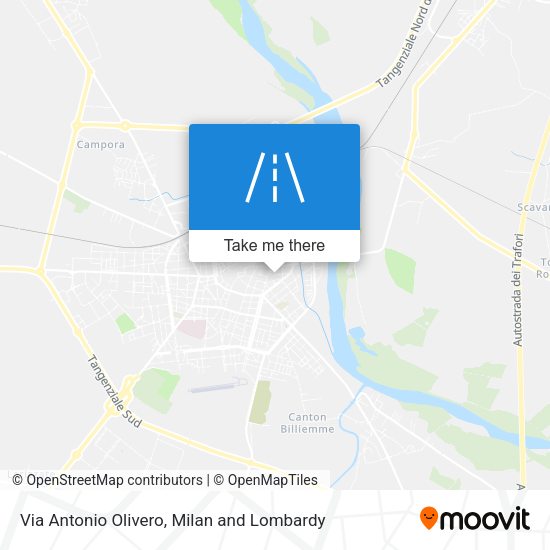 Via Antonio Olivero map