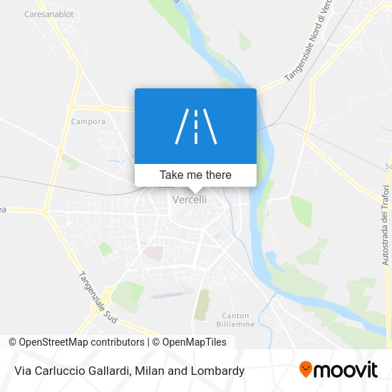 Via Carluccio Gallardi map