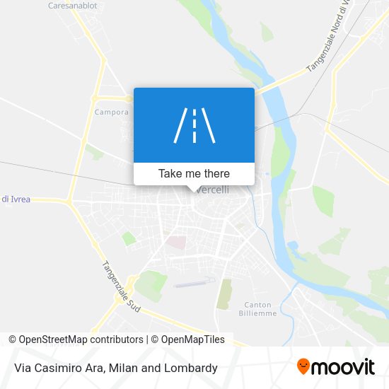 Via Casimiro Ara map